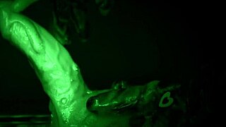 hey, wanna feel this sticky slimy latex glove handjob tease?