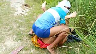 Indian wife surrenders to village anal pounding