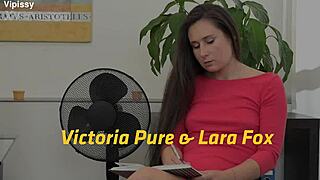 naughty office lesbians toy shaved pussies at work