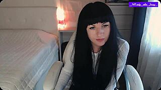mlady jessy strips lingerie teases perky nipples clit on chair vibes ass