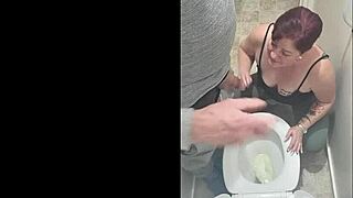 amateur milf toilet piss fails hilariously