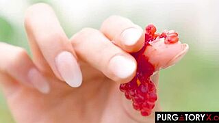 Mimi Malibu Fingers Redhead Squirting Pussy Outdoor with Monster Cock