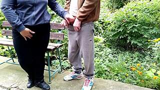innocent stepmom's big ass begs for cum after public pounding