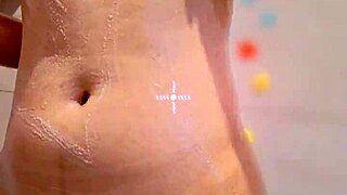 teasing her wet pussy and sensual curves in the bath