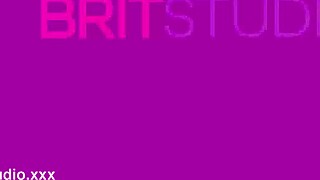 Blonde and redhead in lingerie give pov deepthroat blowjob cum swap