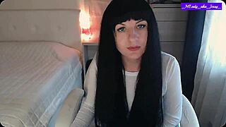 mlady jessy strips lingerie teases perky nipples clit on chair vibes ass