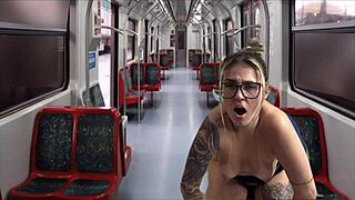 Secretary's Juicy Pussy Fucked Hard On Crowded Train After Work