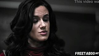 Milf teacher spies stepson Ricky Spanish slamming cheerleader's ass on classroom desk in full taboo movie