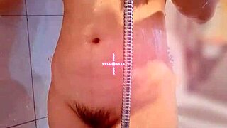 teasing her wet pussy and sensual curves in the bath