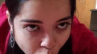 A DEBORA PRADO SUCKING MY BIG COCK IN THE MORNING!