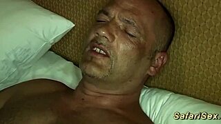 hairy african milf tourist craves rough white cock pounding