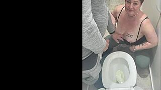 amateur milf toilet piss fails hilariously