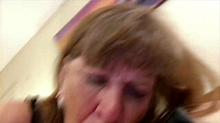 Granny Carmen's Close-Up Deepthroat Cocksucking GILF Skills