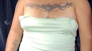 Horny Latina Whore Flashes Tits Panties On Highway