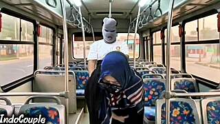 stranger fucks hijab muslim wife on university bus