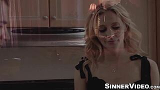 athena faris moans loud as stepbro lucas frost pounds her shaved pussy doggystyle