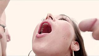 hot mexican milf lilith regia gulps tons of cum in wild bukkake orgy... damn i love it!