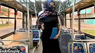 stranger fucks hijab muslim wife on university bus