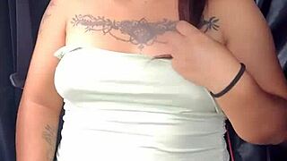 Horny Latina Whore Flashes Tits Panties On Highway