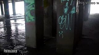 Hot colombian beach bunny flaunts all her holes solo