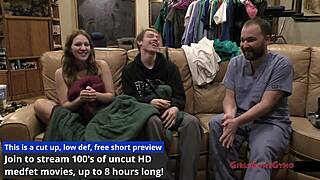 Ultrasound Play on Nova Maverick's Shaved Pregnant Pussy!