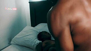 Bodybuilder pounds maid's tight juicy pussy raw, gaping her wide with big cock while wifey stays away