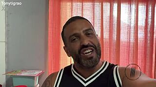 Curvy Brazilian slut RIDES huge cock and FISTS ass in dirty trailer