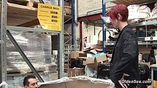 hey, that ginger french milf business babe takes monster cock anal in two spots
