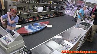 Pawner Teen Sneaks Cock Ride In Hidden Back Office