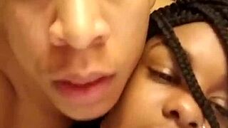 Ebony Babe Takes Rough Big Black Cock Pounding in Hotel Quickie