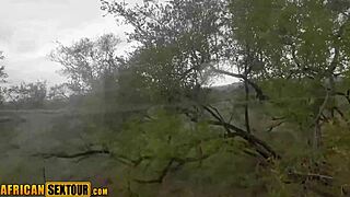 african ebony teen gives sloppy pov blowjob then public outdoor fuck