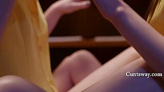 Lana small and scarlet skies dive into cunnilingus rimjobs scissoring at conversion camp.