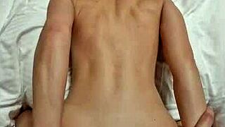 British Girlfriend's Big Natural Tits Bounce In Hotel Anal Creampie All Positions