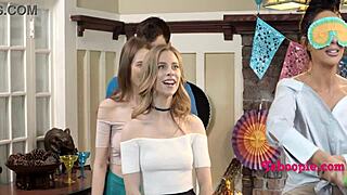 step party planning flips to sneaky skirt licks and oops taboo licks