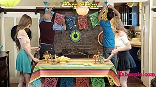 step party planning flips to sneaky skirt licks and oops taboo licks