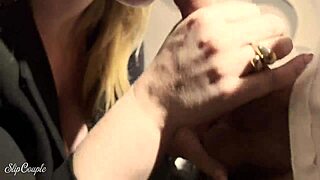 he lets me deepthroat his cock in club toilet then fucks me doggystyle