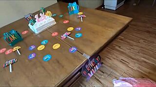 Stepdad pounds sweet 18+ teen on her birthday hard