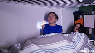 Dorm Sneak Fuck! Athletic Black Teen Deepthroats For Facial!