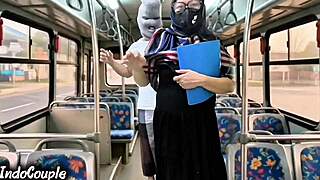 stranger fucks hijab muslim wife on university bus