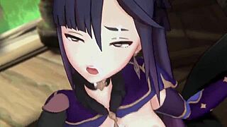 mona bends for hilichurl anal in sexy outfit hentai chaos??