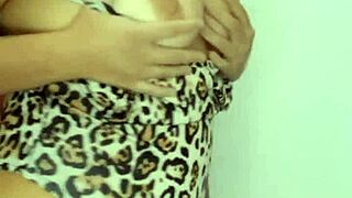Exhibitionist Fingers Massive Pussy on Live Video Call