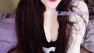 Big ass lammy pixel shakes her curvy body in sexy lingerie
