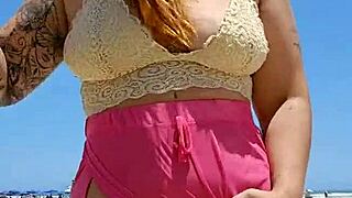 beach lover hard from my almost nude teasing!
