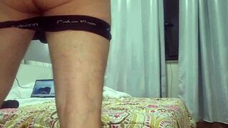 Italian stud jerks his huge cock till he explodes hard... listen to him moan!