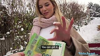 i pick up cute blonde for outdoor pov blowjob and tight pussy pounding