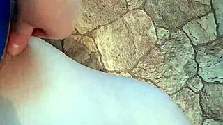 three girlfriends finger hairy pussies in hostel kitchen close-up