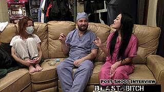 Blaire Celeste Delivers Double Blowjobs and Cum Blast in POV Nurse Scene