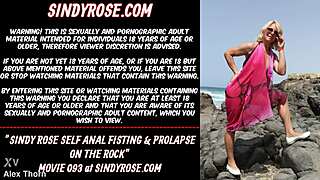 SINDY ROSE FISTS HER ASS TO PROLAPSE OUTDOORS
