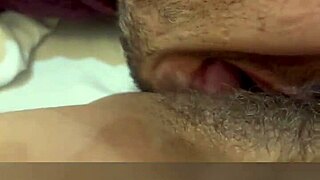 Hot Indian babe's wet pussy licked while kissing biker daddy deep