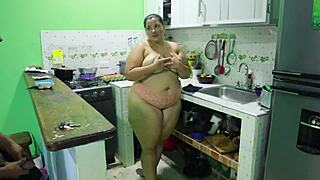 WOW! FUCKING Wife's SIS in KITCHEN Secretly Bareback!